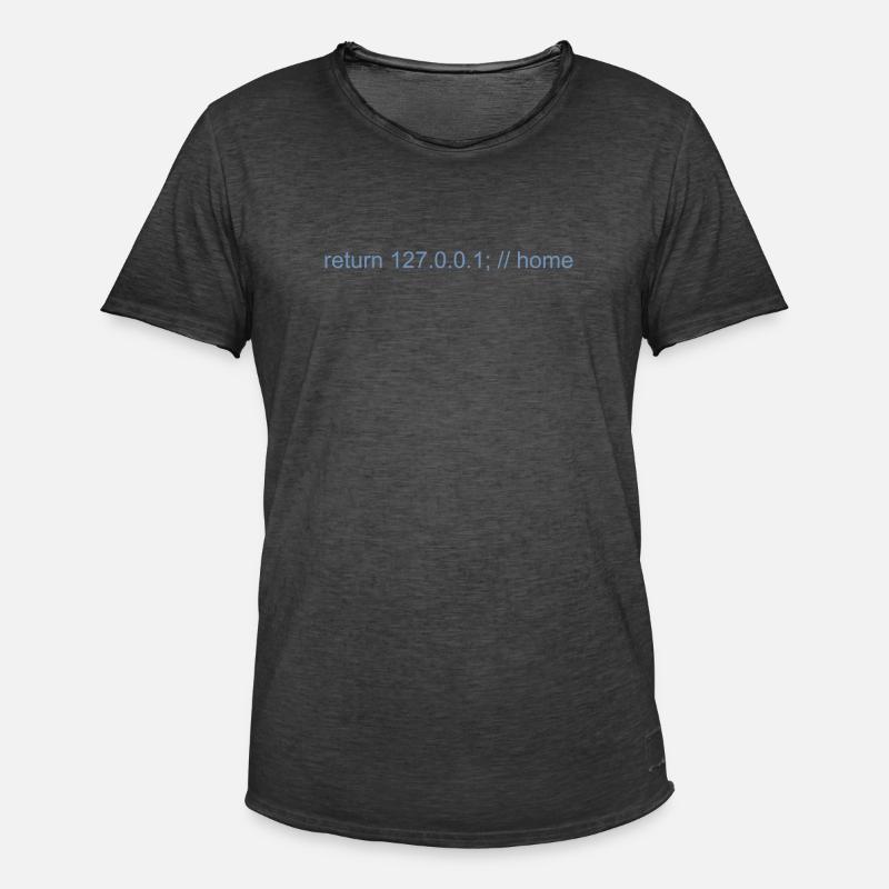 Programmer Nerd IT Joke Developer Home - Men's Vintage T-Shirt - washed black