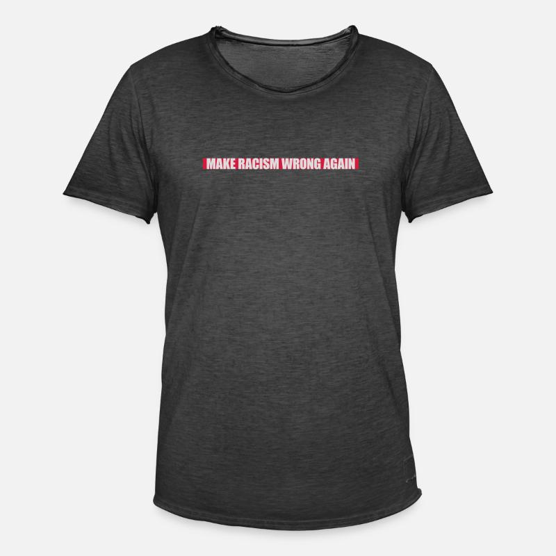 make racism wrong again - Männer Vintage T-Shirt - Vintage Schwarz