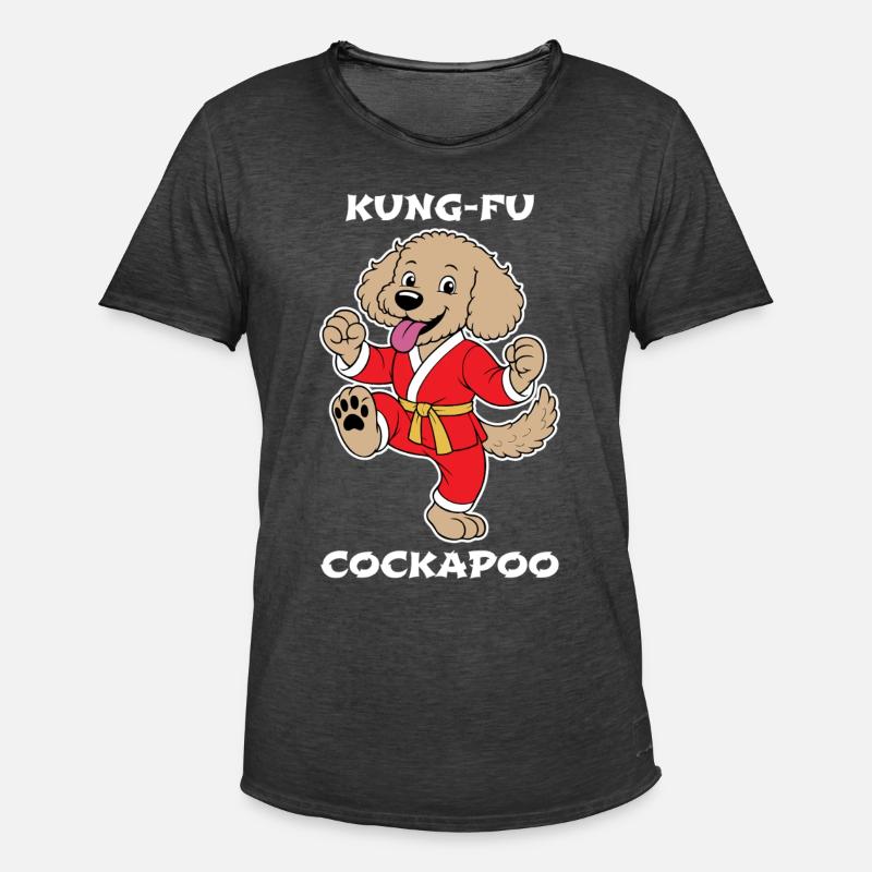 Cockapoo Kung-Fu - Männer Vintage T-Shirt - Vintage Schwarz