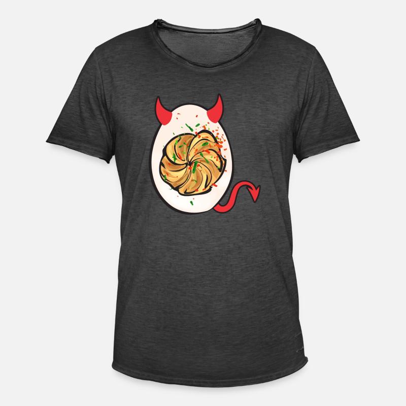 Stuffed Eggs Deviled Eggs - Men's Vintage T-Shirt - washed black