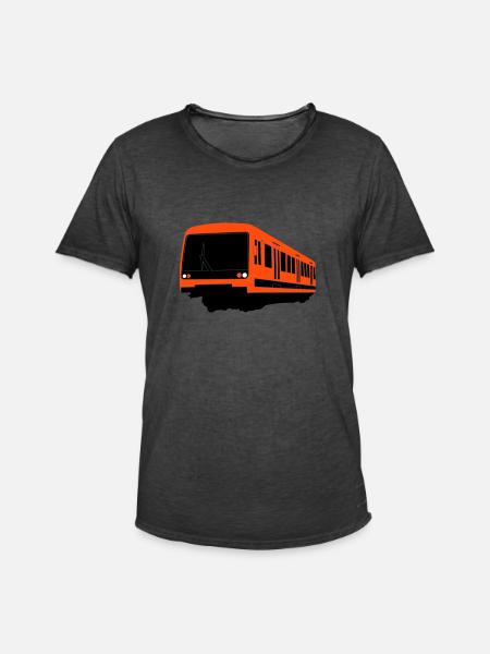 Helsinki Metro M200 - Men's Vintage T-Shirt - washed black