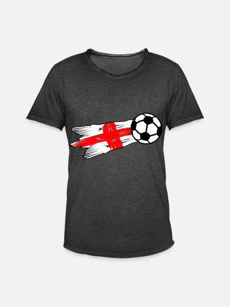 Englischer Fußball - Männer Vintage T-Shirt - Vintage Schwarz