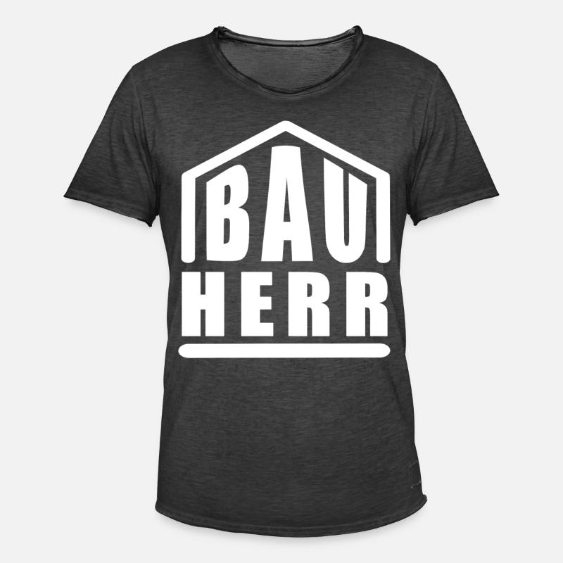 BAUHERR - Männer Vintage T-Shirt - Vintage Schwarz