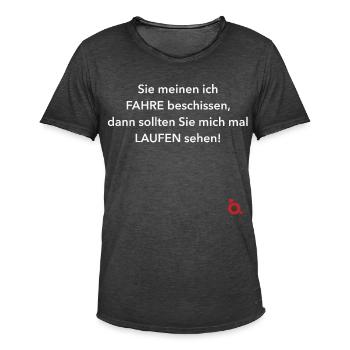 Fahren - Laufen weiss - Männer Vintage T-Shirt - Vintage Schwarz - Vorne - Jose (178cm)