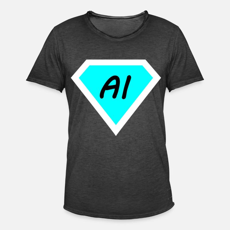Artificial computer technology - Men's Vintage T-Shirt - washed black