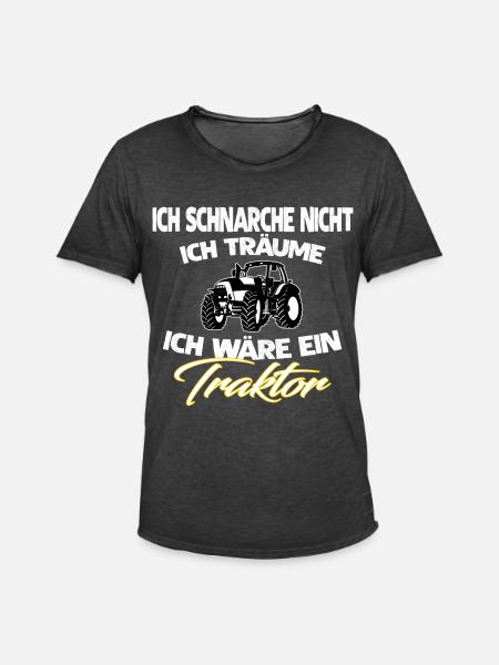ICH SCHNARCHE NICHT - Männer Vintage T-Shirt - Vintage Schwarz