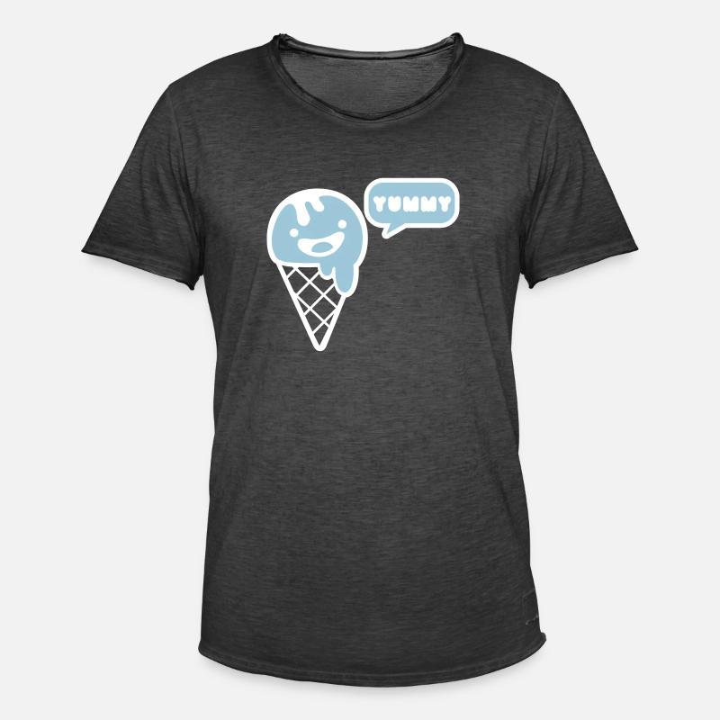 ice - eis - sommer - Männer Vintage T-Shirt - Vintage Schwarz