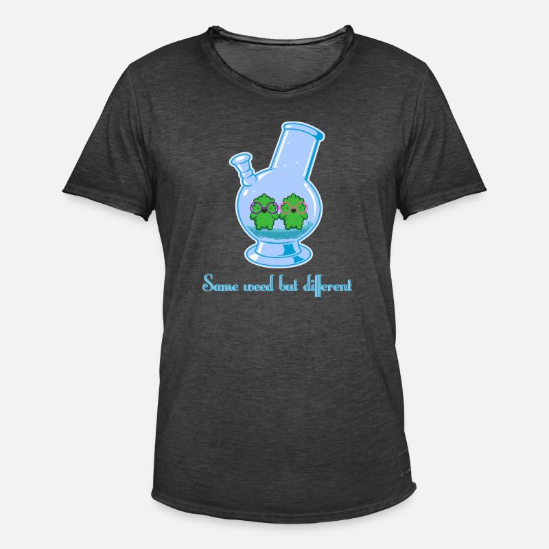 Same weed but different - Männer Vintage T-Shirt - Vintage Schwarz