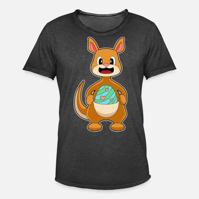 Kangaroo Easter Easter Egg - Men's Vintage T-Shirt - washed black
