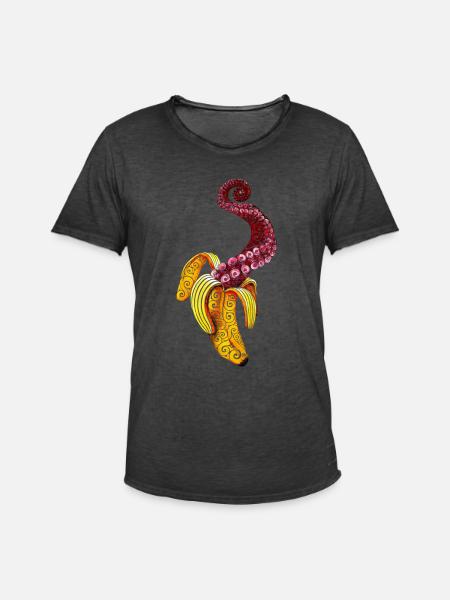 Wirbelnde Mutant-Banane - Männer Vintage T-Shirt - Vintage Schwarz