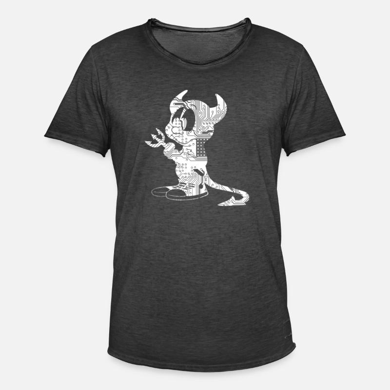 BSD Daemon - Männer Vintage T-Shirt - Vintage Schwarz