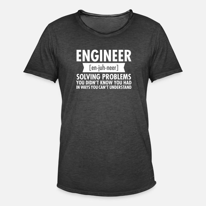 Engineer - Solving Problems - Männer Vintage T-Shirt - Vintage Schwarz