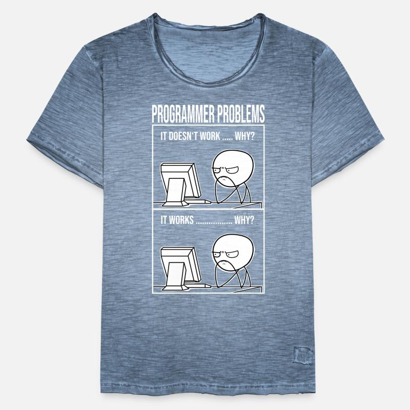 Programmier problems lustig Informatiker Student Männer Vintage T-Shirt
