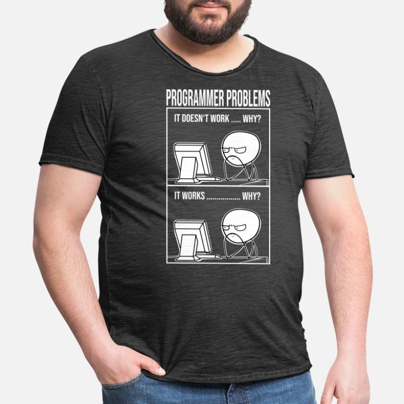 Programmier problems lustig Informatiker Student Männer Vintage T-Shirt