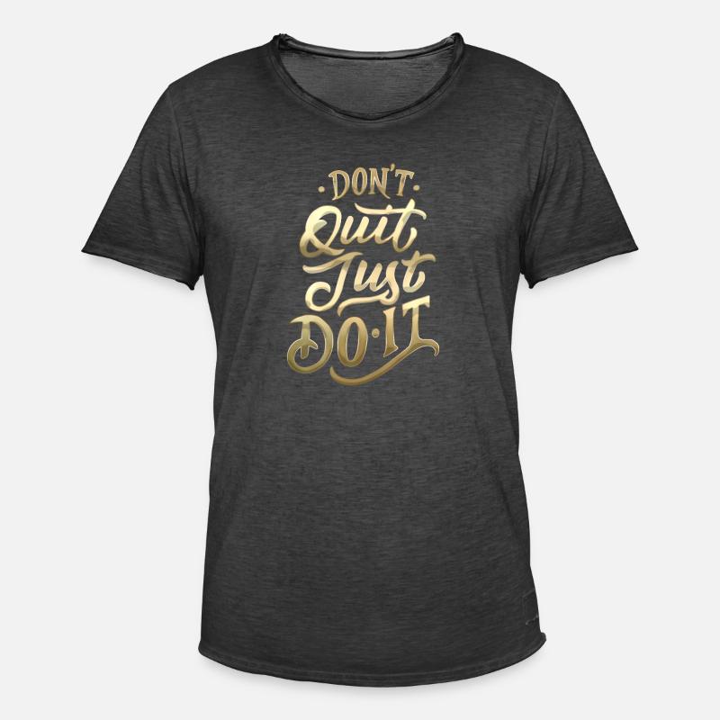 Don't Quit Gradient Script - Männer Vintage T-Shirt - Vintage Schwarz