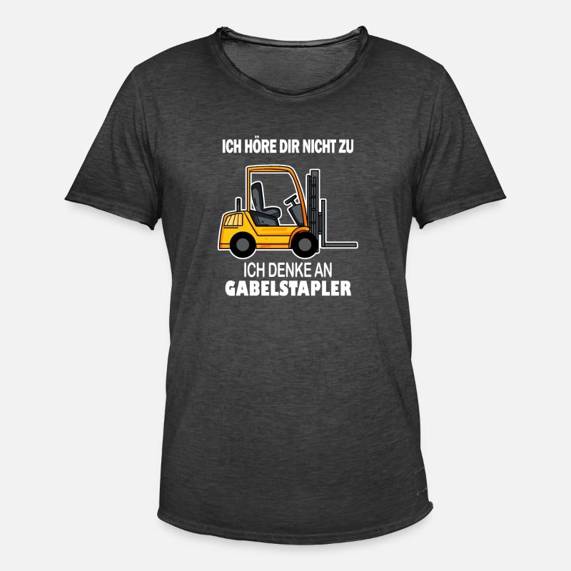 Staplerfahrer Gabelstapler Stapler - Männer Vintage T-Shirt - Vintage Schwarz