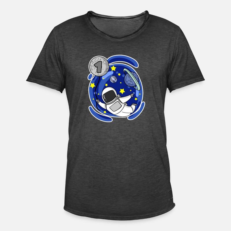 1 Jahr alt oder Einschulung - Männer Vintage T-Shirt - Vintage Schwarz