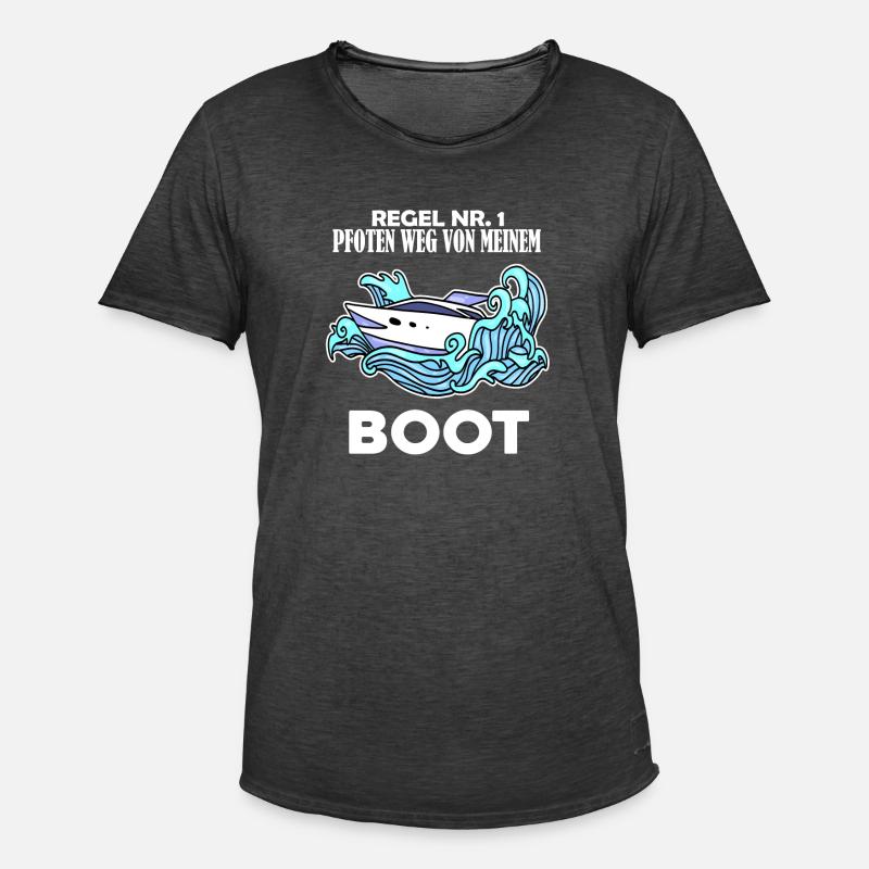 Boote Motorboot - Männer Vintage T-Shirt - Vintage Schwarz