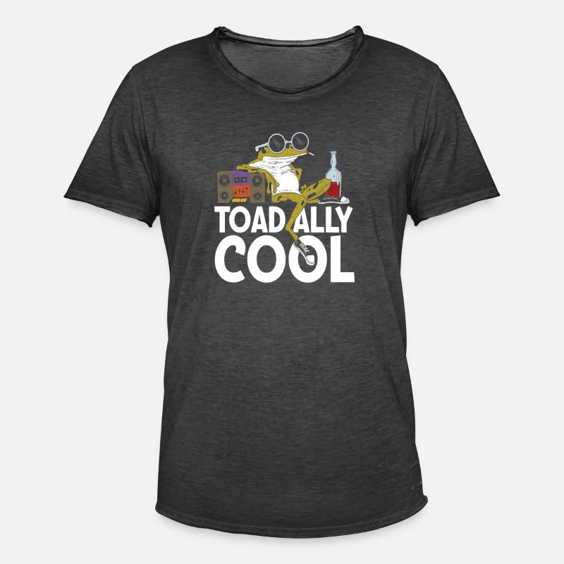 Toad ally cool - Männer Vintage T-Shirt - Vintage Schwarz