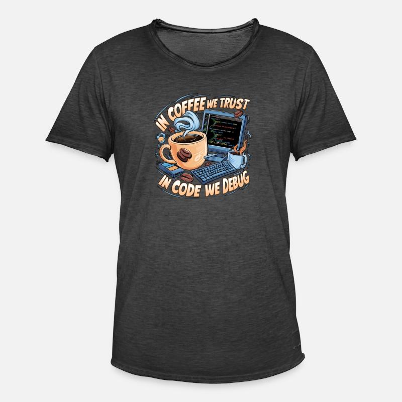 KaffeeCode Debug: In Code Wir Debuggen - Männer Vintage T-Shirt - Vintage Schwarz