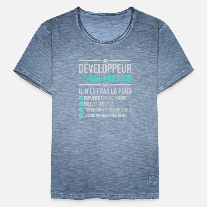 Developer Writing Code Men's Vintage T-Shirt
