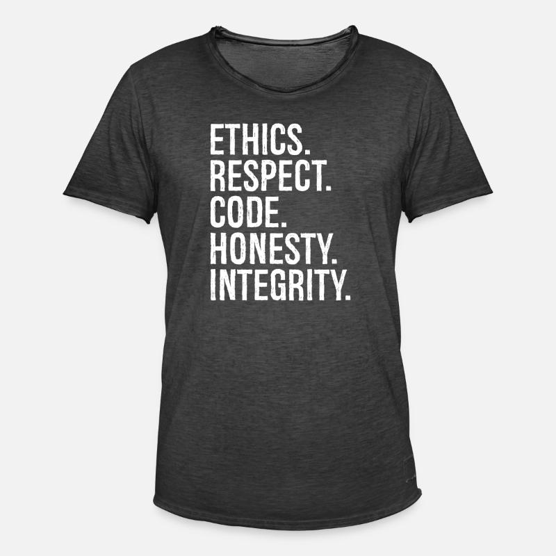 ethics respect code honesty integrity - Männer Vintage T-Shirt - Vintage Schwarz