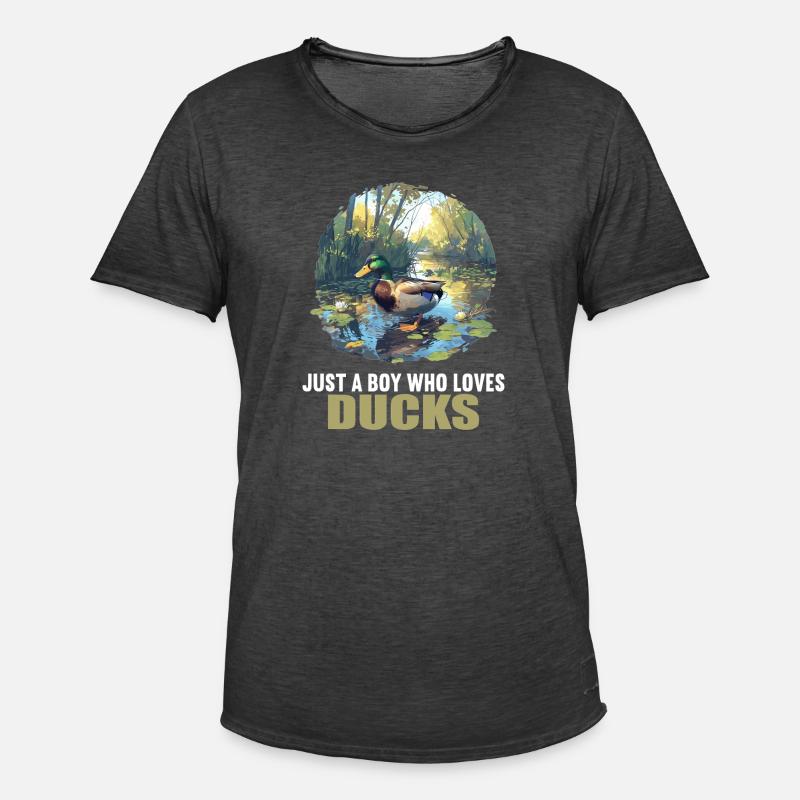Enten Ente - Männer Vintage T-Shirt - Vintage Schwarz