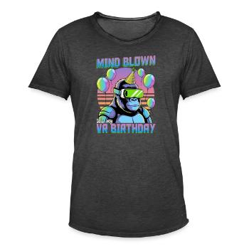 Birthday Gamer VR - Männer Vintage T-Shirt - Vintage Schwarz - Vorne - Jose (178cm)