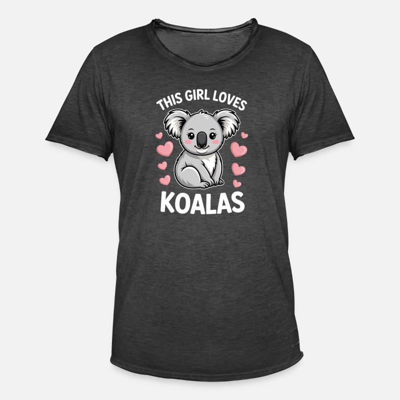 Koala Spruch Mädchen Lustiges Koala Geschenk - Männer Vintage T-Shirt - Vintage Schwarz