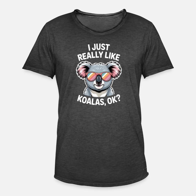 Koala Spruch Koalas Lustiges Koala Geschenk - Männer Vintage T-Shirt - Vintage Schwarz