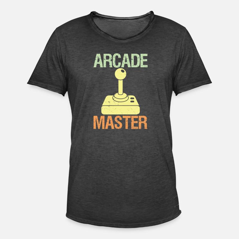 Arcade Master Classic Controller Retro Gaming  - Männer Vintage T-Shirt - Vintage Schwarz