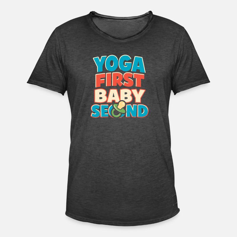 Vorgeburtliches Yoga Werdende Mutter - Männer Vintage T-Shirt - Vintage Schwarz