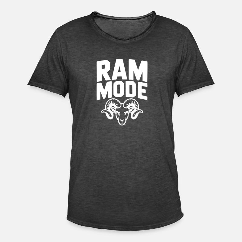 Ram Mode - Men's Vintage T-Shirt - washed black
