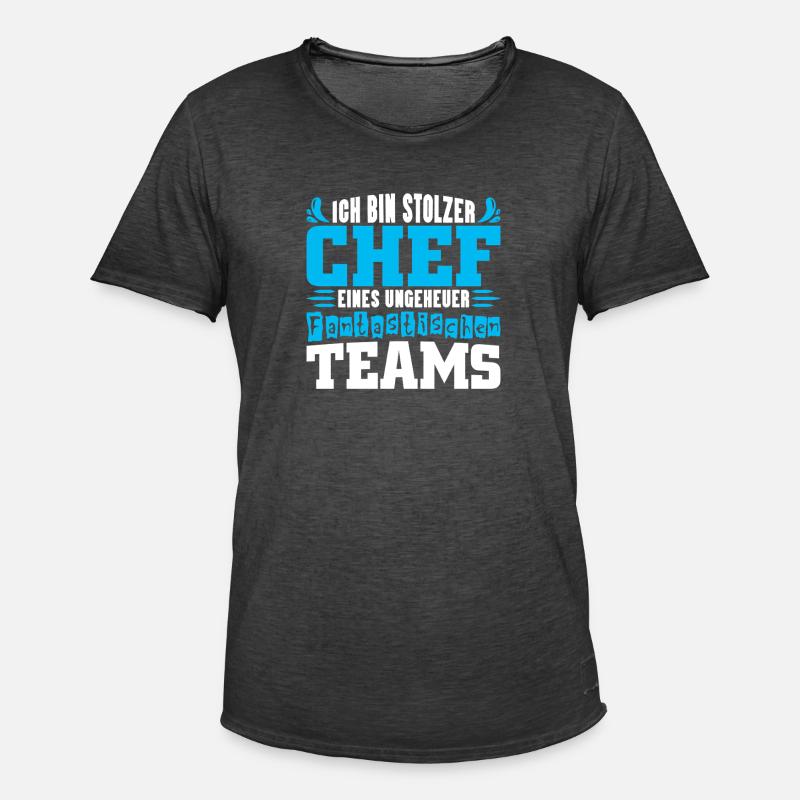 Stolzer Chef Chef Mann Abteilungsleiter Teamchef - Männer Vintage T-Shirt - Vintage Schwarz