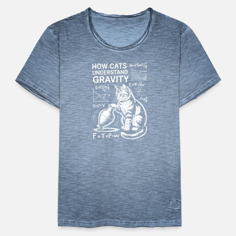 Physics Cats Sayings Math Joke Physics Gift Men's Vintage T-Shirt