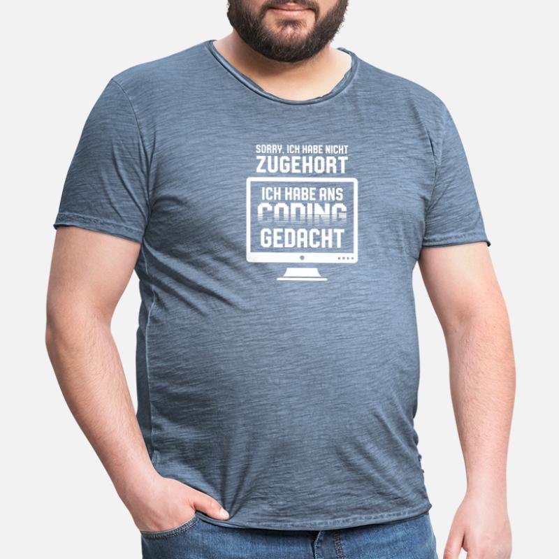 Coder la pensée au lieu d’écouter T-shirt vintage Homme