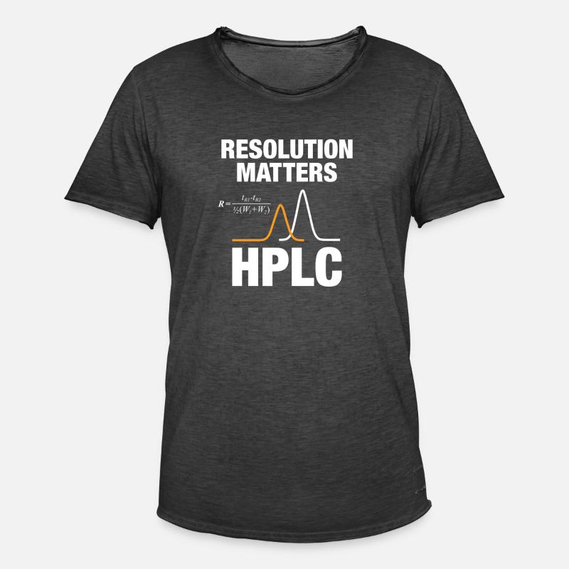 HPLC Peak Resolution Performance Chromatography - Männer Vintage T-Shirt - Vintage Schwarz