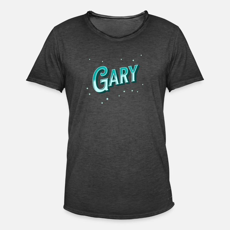 Gary's name personalized - Men's Vintage T-Shirt - washed black