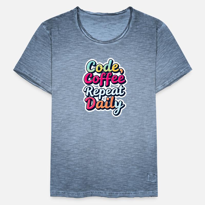 Code Schlaf Debug Wiederholungsprogramm Shirt Männer Vintage T-Shirt