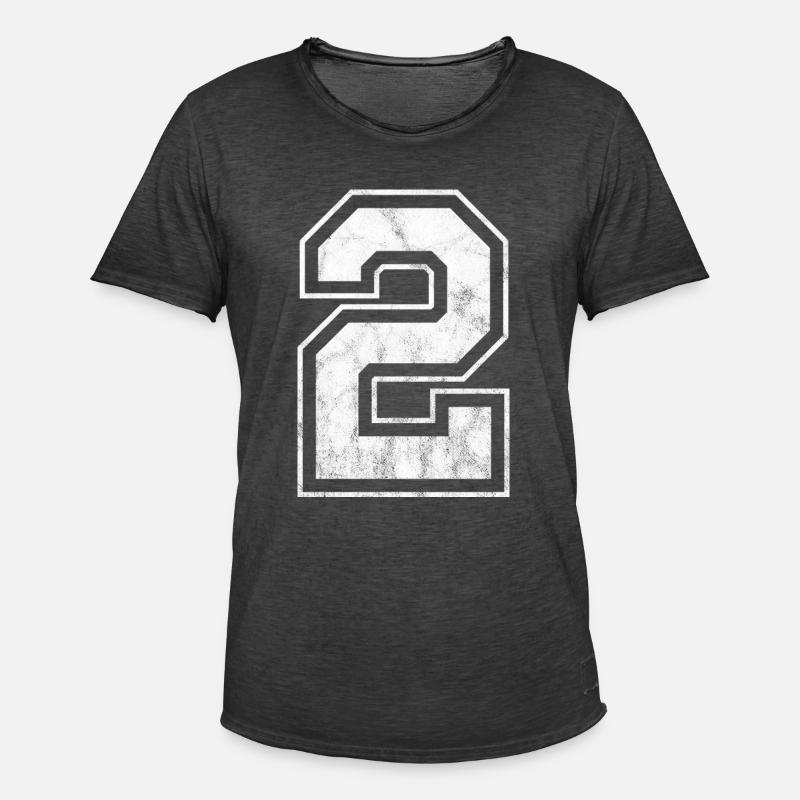 Nummer 2 - Männer Vintage T-Shirt - Vintage Schwarz