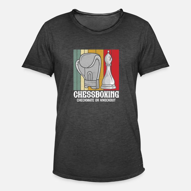 Schachboxen - Schachmatt Oder Knockout Schachboxen - Männer Vintage T-Shirt - Vintage Schwarz