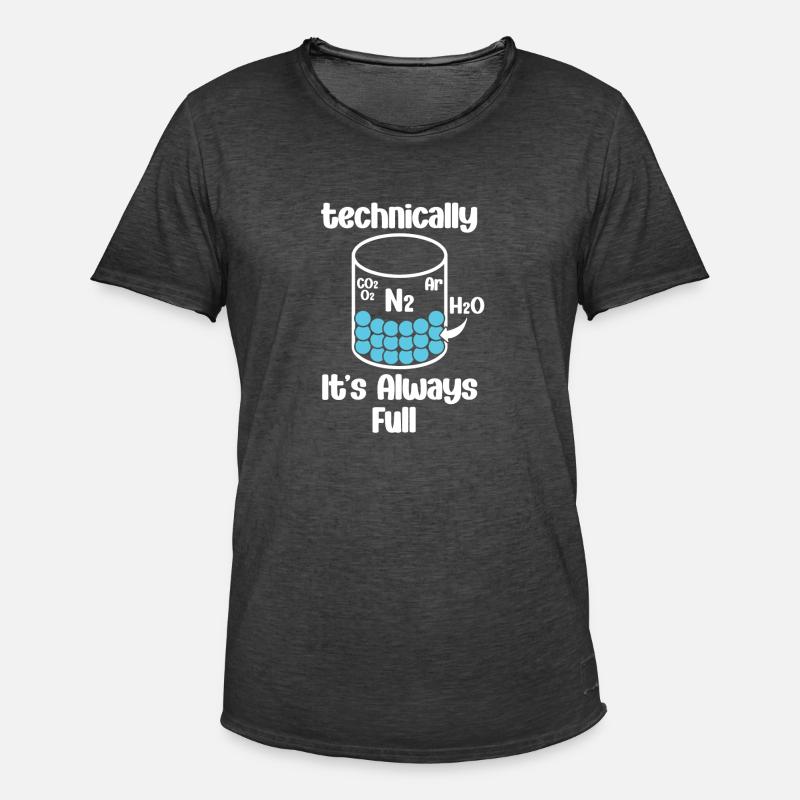 Technically, it's always crowded - - Men's Vintage T-Shirt - washed black