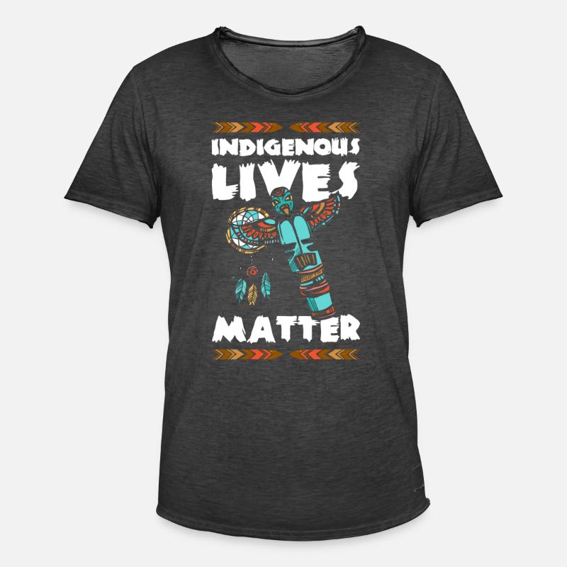 Indianisch Schädel Apache Häuptling - Männer Vintage T-Shirt - Vintage Schwarz