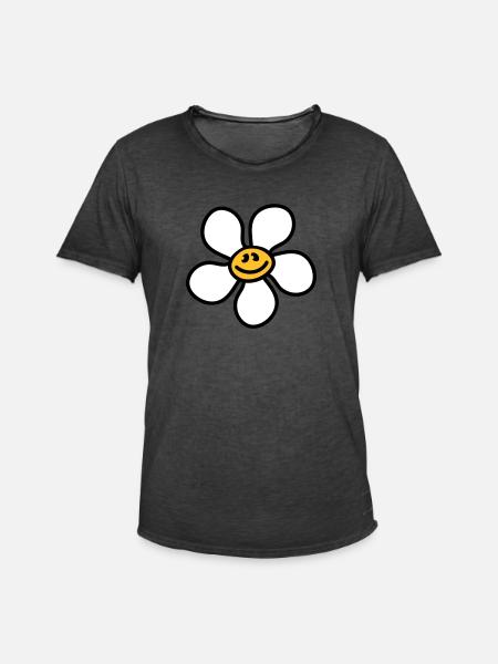 flowerinchen_3c - Men's Vintage T-Shirt - washed black