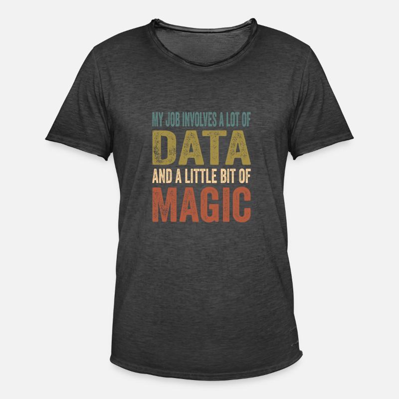 Data Analyst Data Protection Officer - Men's Vintage T-Shirt - washed black