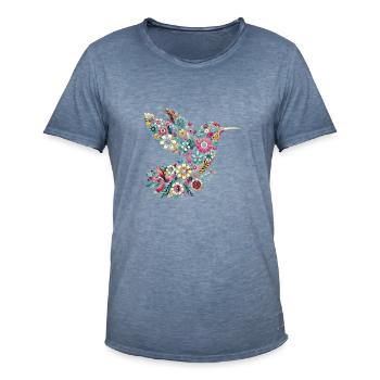 Exotic - Men's Vintage T-Shirt - vintage denim - Front - Jose (178cm)