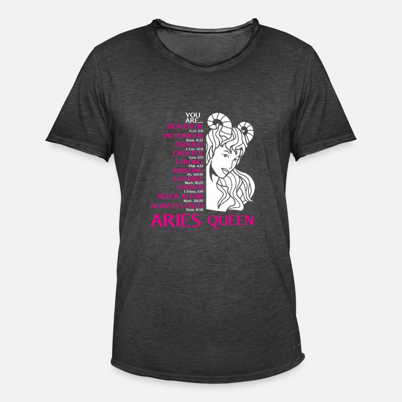 Sternzeichen Widder - Männer Vintage T-Shirt - Vintage Schwarz