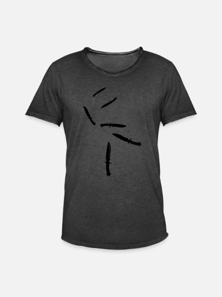 Messer icon - Männer Vintage T-Shirt - Vintage Schwarz