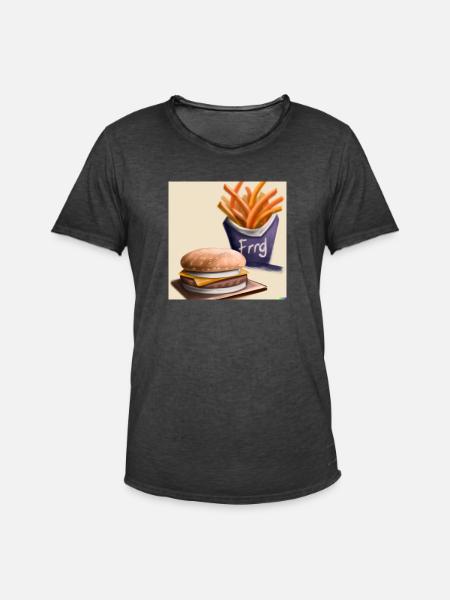 Bürger Menu - Männer Vintage T-Shirt - Vintage Schwarz