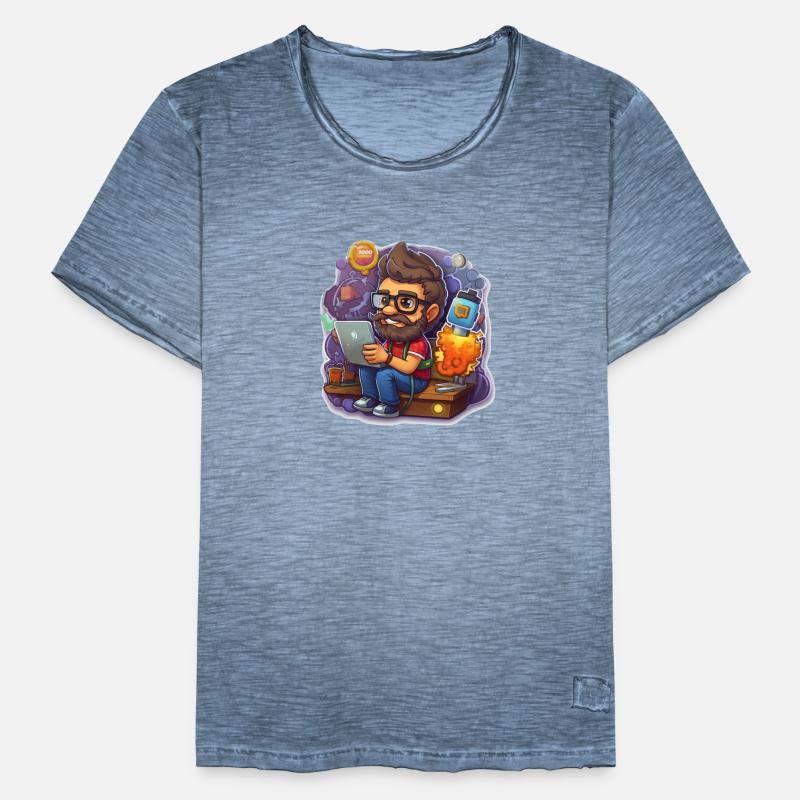 Crazy Software Developer / Nerd Men's Vintage T-Shirt